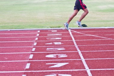 Runner rekabetçi çalışan kırpılmış görüntü