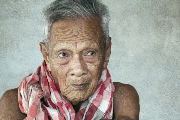 アジア古い年配の男性人率直な肖像画 — ストック写真