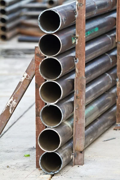 Metal tube - industrial background — Stock Photo, Image