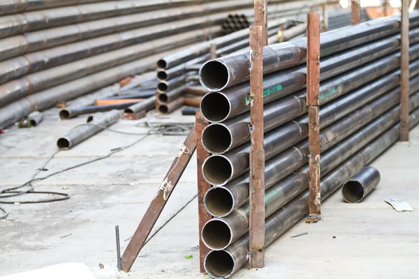 Metalen buis - industriële achtergrond — Stockfoto