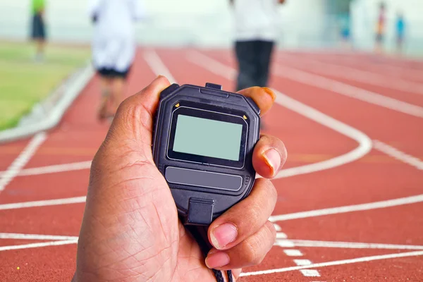 Cropped image of  runner on competitive running — Stock Photo, Image