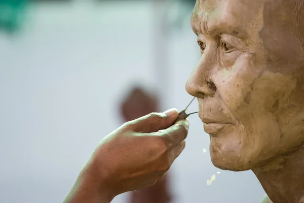 Buddha-Gesicht aus Wachs — Stockfoto