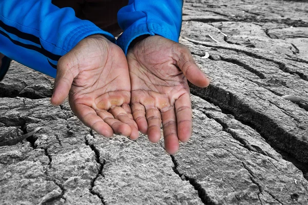 Bettler und menschliches Armutskonzept - Seniorenhände — Stockfoto