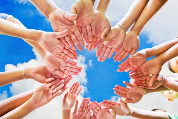 Group Hands together — Stock Photo, Image