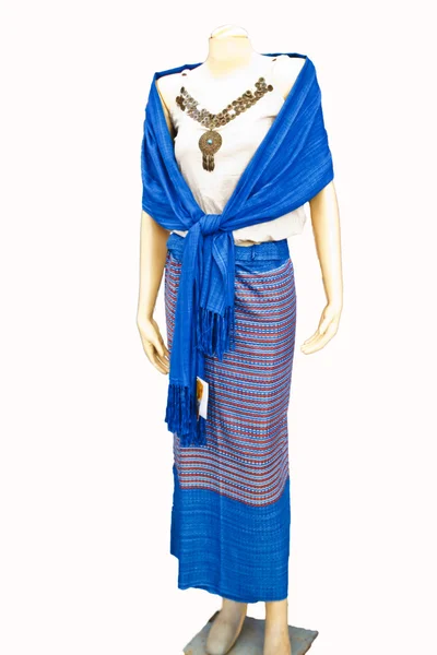 Lanna style dress pay respect — Stock Photo, Image