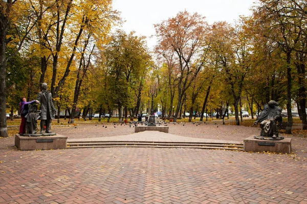 Hlukhiv Ucrânia Outubro 2021 Monumento Dmitry Bortniansky Maxim Berezovsky Compositores — Fotografia de Stock