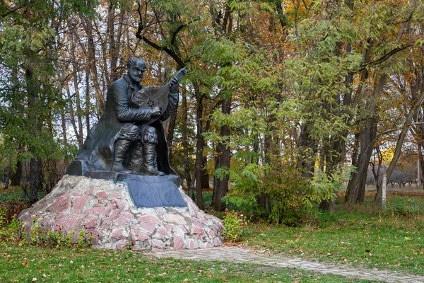 Sokyryntsi Ukraina Oktober 2021 Monument Till Ostap Mykytovych Veresai Berömd — Stockfoto