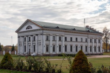 Baturyn, Ukrayna - 16 Ekim 2021: Kirill Razumovsky sarayı eski Hetmanların başkenti Baturin 'de.