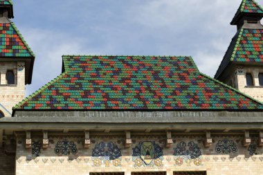 Poltava, Ukrayna - 13 Ağustos 2021: Yerel bilgi ve etnografi müzesi, adını Vasyl Krychevsky 'den almıştır..