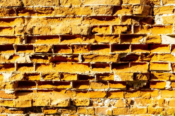 Старовинна Старовинна Червоно Жовта Цегляна Стіна — стокове фото