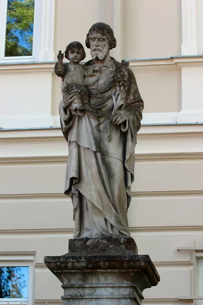 Пшемишль Польща Травня 2018 Скульптура Перед Вищою Теологічною Семінарією Пшемишлі — стокове фото