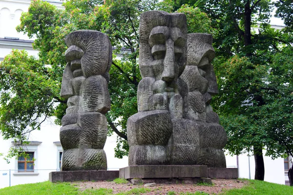Vilnius Lituanie Juillet 2017 Ballade Lituanienne Une Sculpture Vladas Vildziunas — Photo