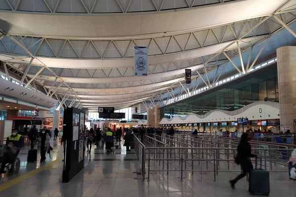 Ankara Turquía Enero 2022 Interior Del Aeropuerto Esenboga Principal Aeropuerto —  Fotos de Stock