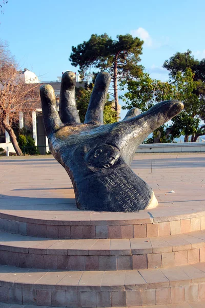 Antalya Türkei Februar 2022 Die Handskulptur Von Kuzgun Aca Karaalioglu — Stockfoto