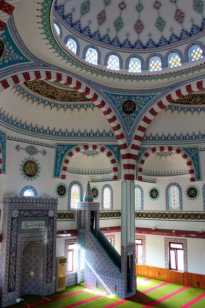 Cirali Turquie Février 2022 Intérieur Mosquée Centrale Cirali Construite 1996 — Photo