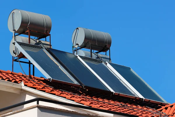 Solar water heating system on the rooftops