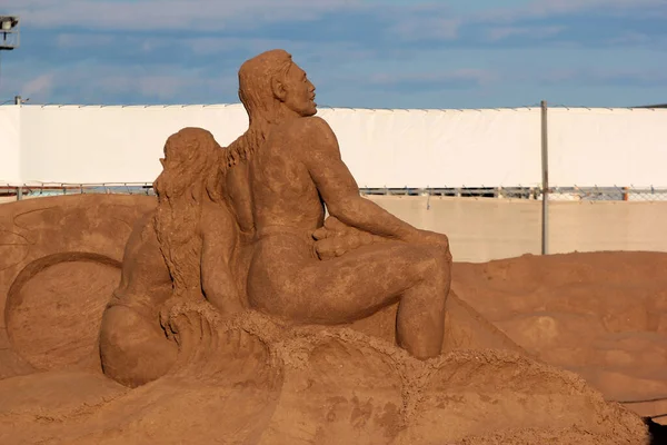 Antalya, Türkiye - 7 Mayıs 2022: Kum Heykeli Müzesi, Antalya 'nın Lara plajında yer alan açık hava müzesidir.