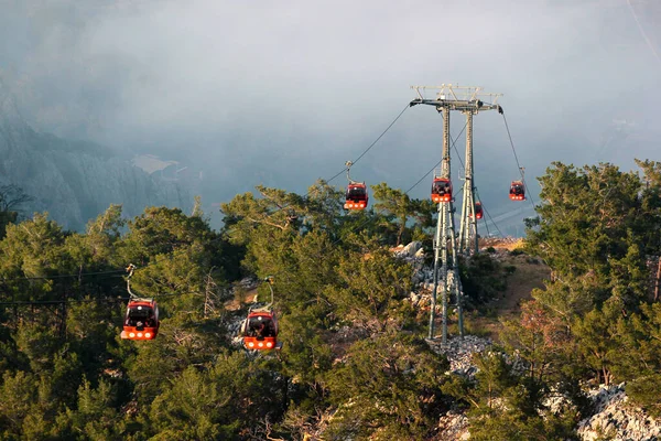 Cable Car Tunek Tepe Coastal Hill Overlooking West Side City — Stock Photo, Image