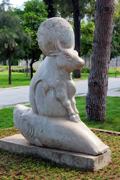 Antalya Turkey June 2022 Sculptures Karaalioglu Park Large Seaside Park — Stock Photo, Image