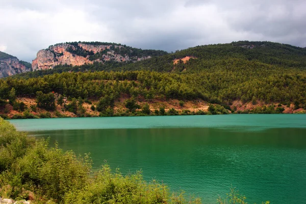 Espectacular Lago Doyran Distrito Konyaalti Antalya Turquía Lugar Popular Impresionante — Foto de Stock