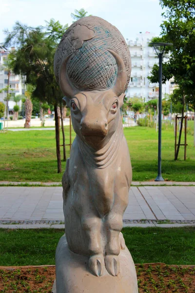 Antalya Turquia Junho 2022 Esculturas Parque Karaalioglu Grande Parque Beira — Fotografia de Stock
