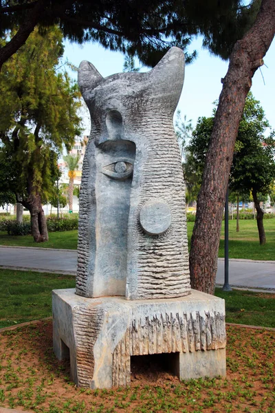 Antalya Turkey June 2022 Sculptures Karaalioglu Park Large Seaside Park — Stock Photo, Image