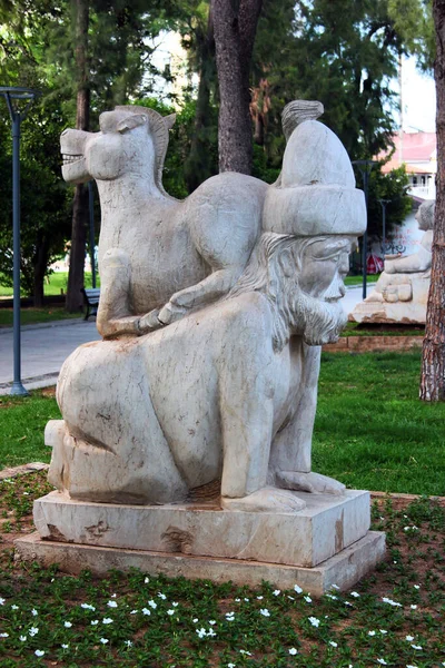 Antalya Turquia Junho 2022 Esculturas Parque Karaalioglu Grande Parque Beira — Fotografia de Stock