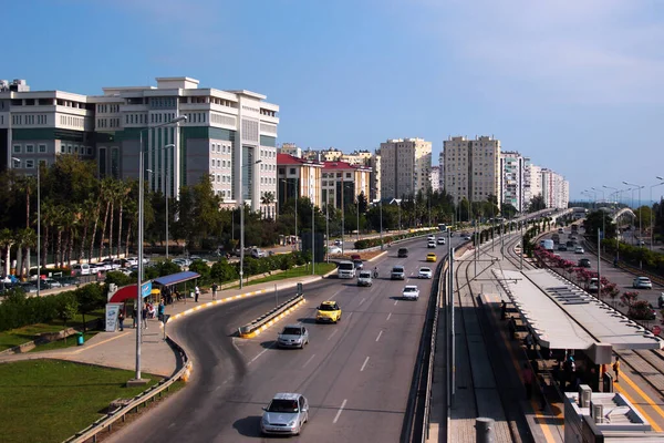 Antalya Türkei Juni 2022 Bau Des Landgerichts Antalya Straßenbahnstation Antray — Stockfoto
