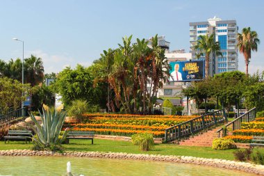 Antalya, Türkiye - 10 Temmuz 2022: Antalya Spor Kulübü 'nün Antalya' nın Lara Mahallesi 'ndeki 50. yıldönümü