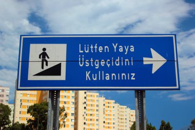 Antalya, Turkey - June 29, 2022: Sign in Turkish reads 