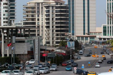 Ankara, Turkey - April 18, 2022: Paragon office tower, a 27-floor highrise building in central Ankara offers all the infrastructure required by a modern business environment
