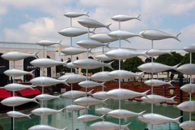 Antalya, Turkey - August 6, 2022: The Land of Legends shopping street, aquapark and theme park is a popular tourist destination near Belek, Antalya