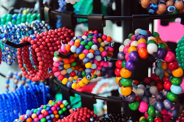 Hand Bracelets Souvenirs Display Street Market Antalya Turkey — Stockfoto