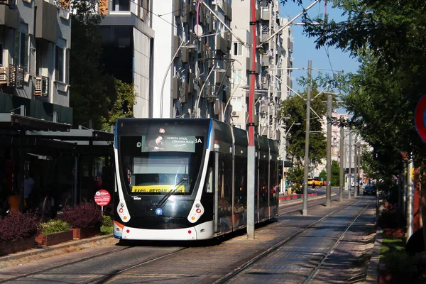 Antalya Turkey August 2022 Hyundai Rotem Tram Ali Cetinkaya Street — Photo