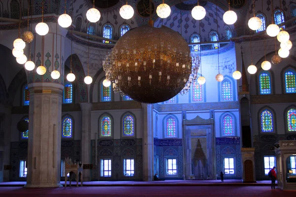 Ankara Turkey April 2022 Interior Kocatepe Mosque Largest Mosque Ankara — Fotografia de Stock
