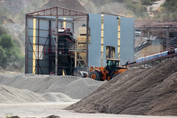 Instalación Extracción Grava Arena Una Cantera Agregada Construcción — Foto de Stock