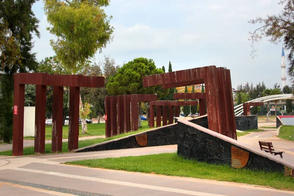 Antalya Turquía Octubre 2022 Parque Los Mártires Dedicado Heroísmo Los — Foto de Stock