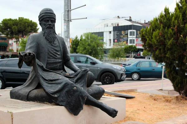 Antalya Turquia Outubro 2022 Escultura Vendedor Perto Entrada Para Mercado — Fotografia de Stock