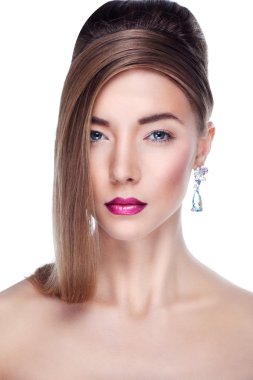 özel takı poz bir modeldir. profesyonel makyaj