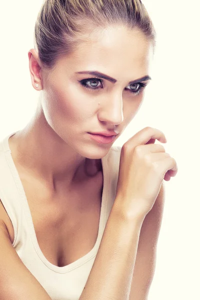 Mujer joven en perfecto estado. Concepto de estilos de vida saludables. Cuerpo a — Foto de Stock