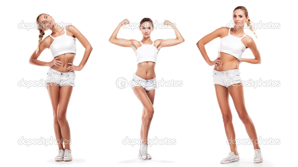 Sport woman in perfect shape . Concept - healthy lifestyles