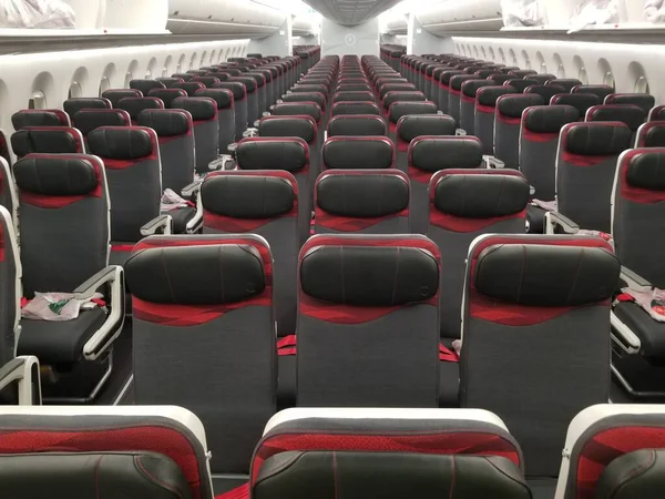 empty seats in the aircraft economy class