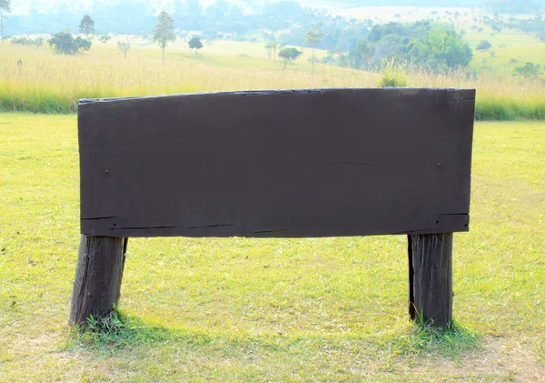 A blank wooden sign ready for your text — Stock Photo, Image