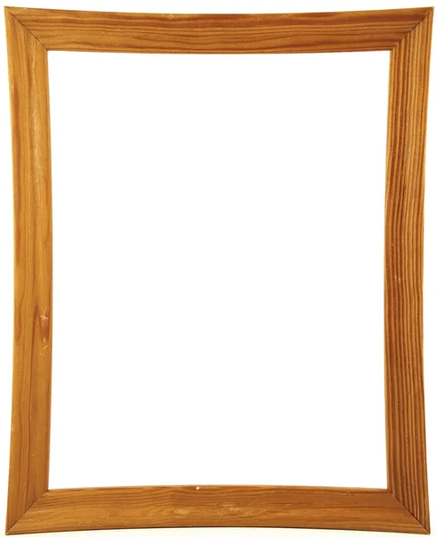 Houten frame voor een afbeelding, geïsoleerd op wit — Stockfoto