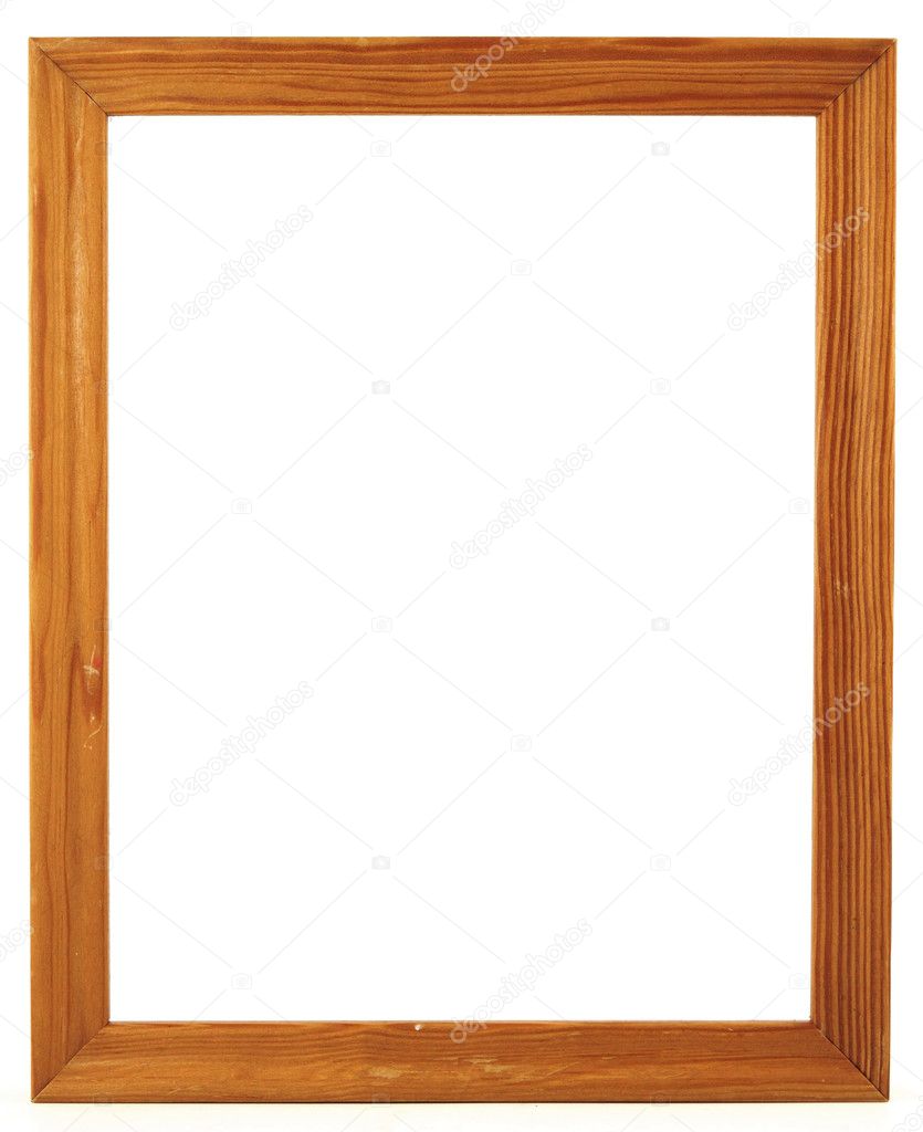wood frame for a picture, isolated on white
