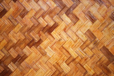 Bambu ahşap doku, thai işlemeli