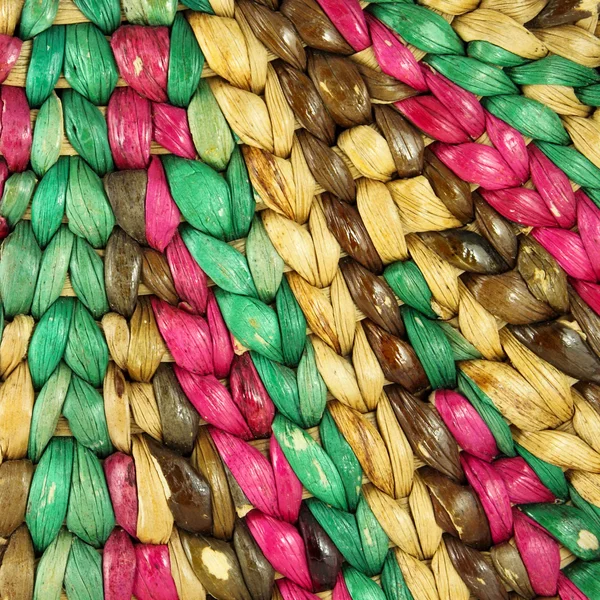 Closeup Structure of Colorful Rattan use a Background — Stock Photo, Image
