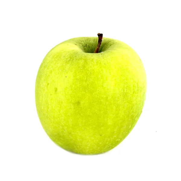 Zielone jabłko na białym tle — Zdjęcie stockowe