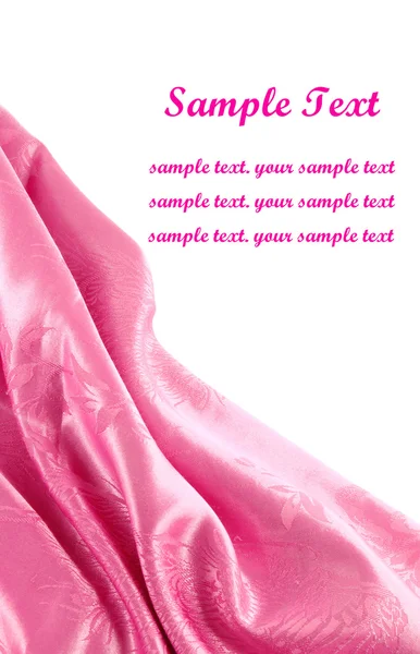 Pink satin fabric with beautiful patterns of folds — Stock Photo, Image