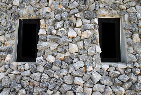 Окно на каменной стене текстуры — стоковое фото